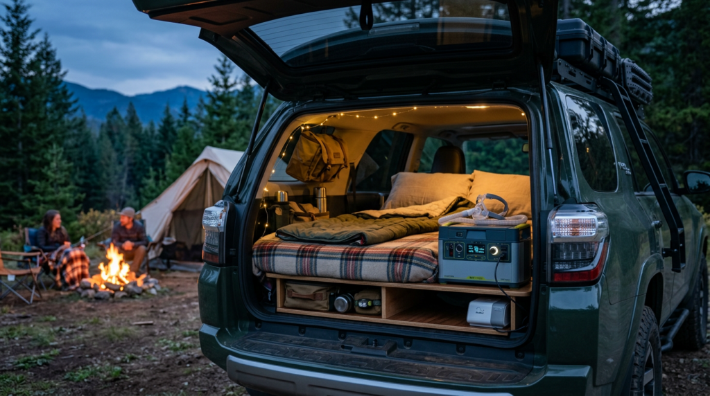 best portable power station for CPAP camping setup in SUV