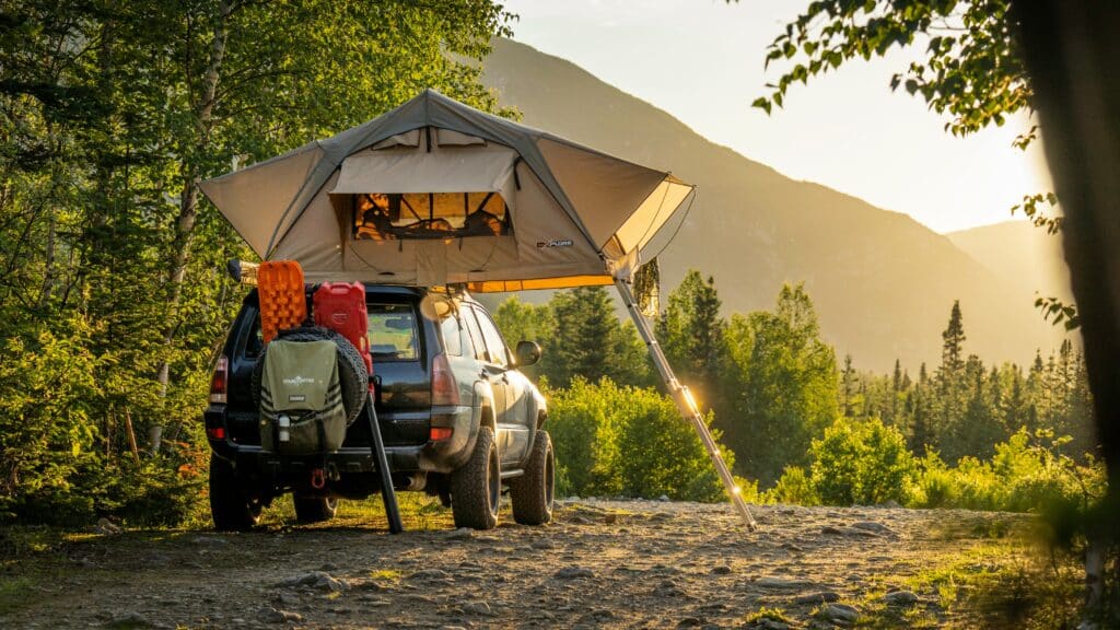 solar setup for outback bed camping