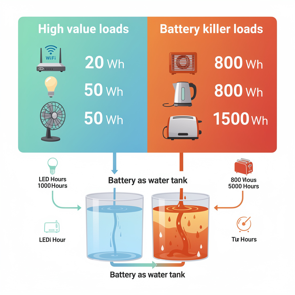 portable power station load planning what to run and what to skip in a blackout