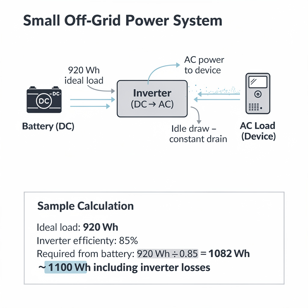 portable power station load planning inverter tax and idle draw explained