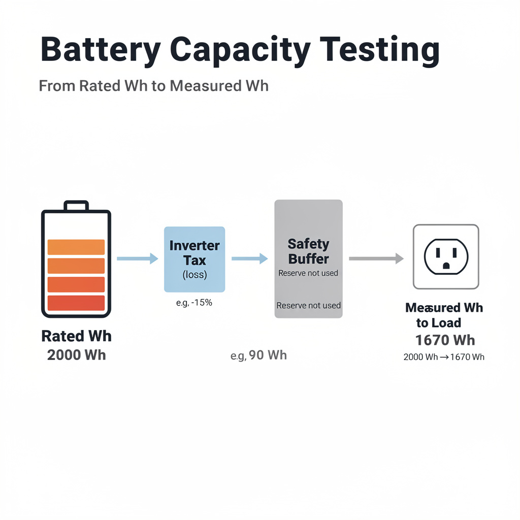 powerstation test usable capacity Wh measurement diagram