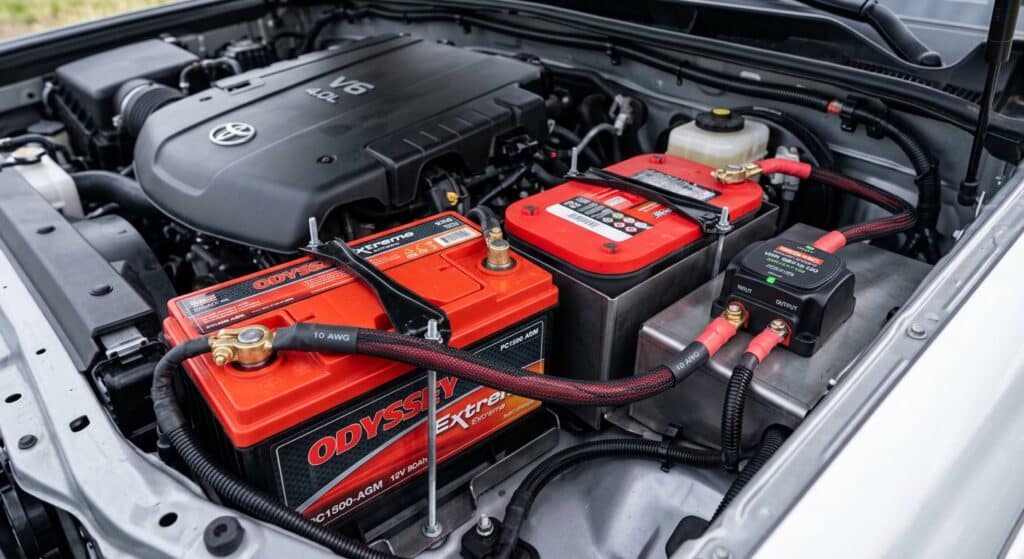 why does my auxiliary battery not charge while driving - starter battery fuse install
