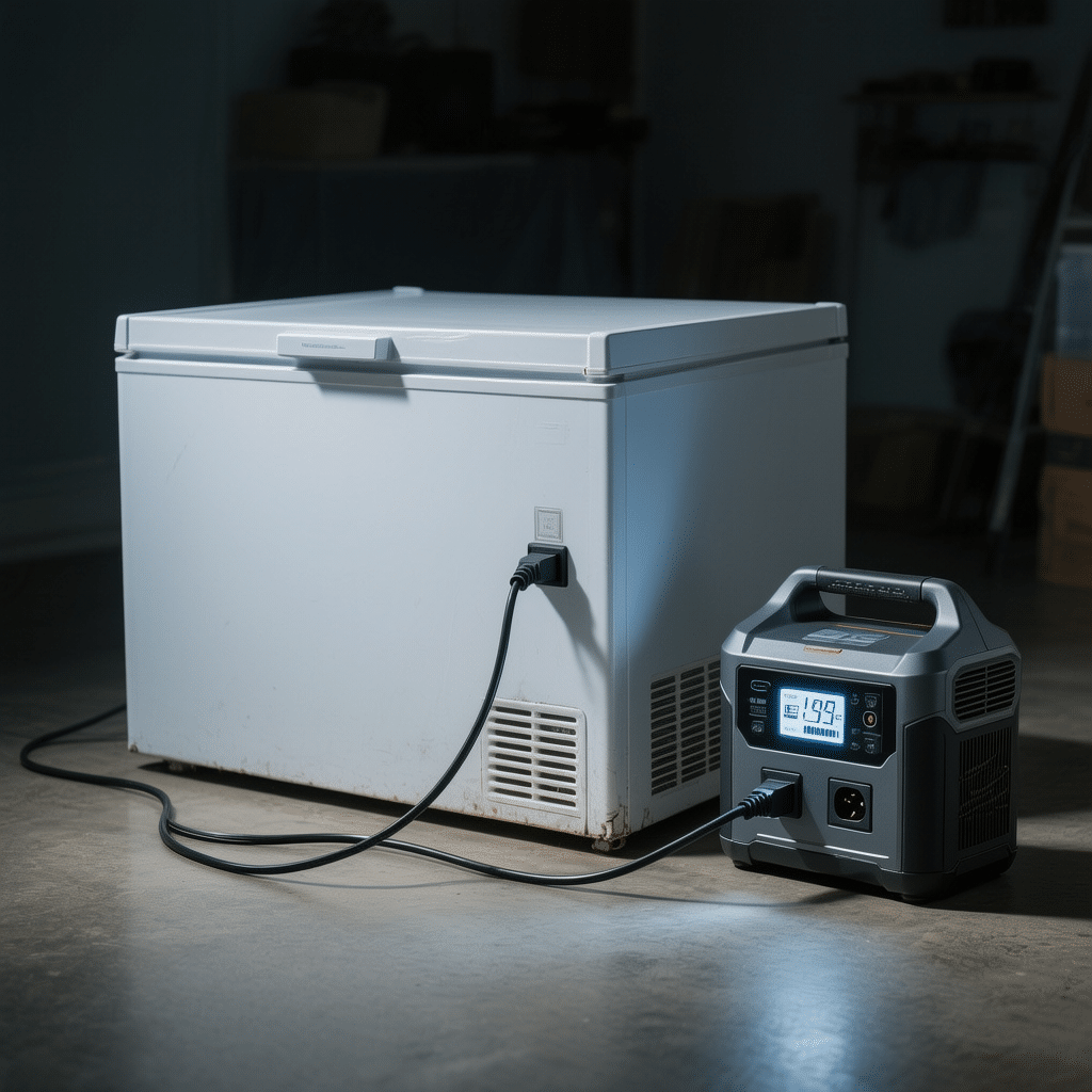 chest freezer portable power station backup