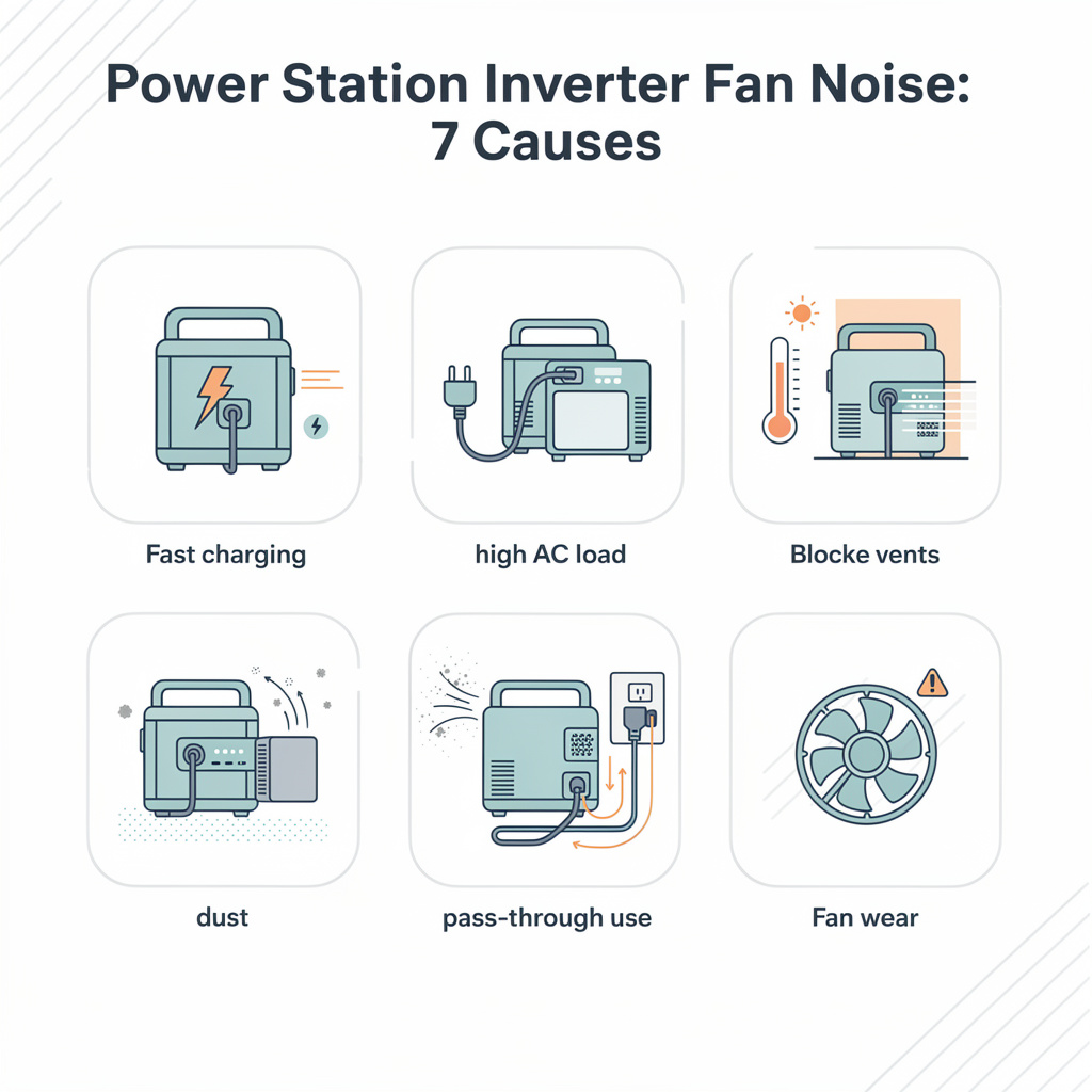 Seven common causes of power station inverter fan noise