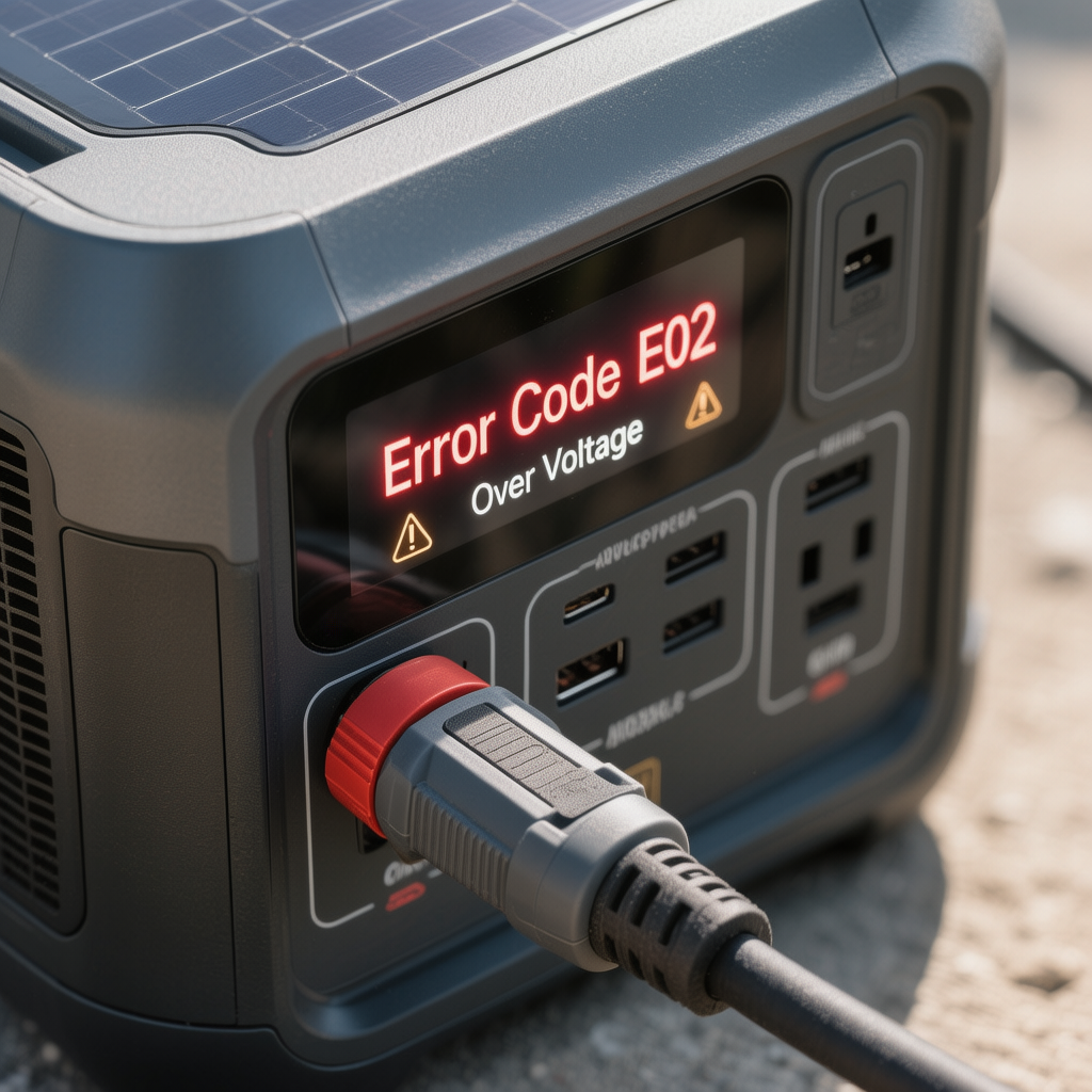 Over voltage error codes are a common reason for a portable power station not charging solar