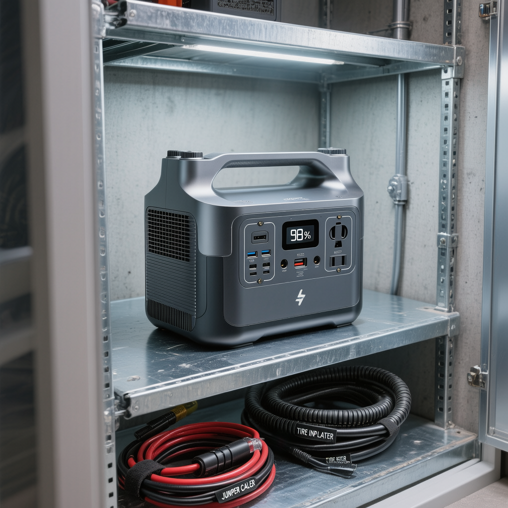 store portable power station for emergencies
